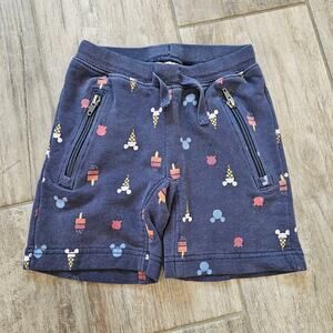 Hanna Andersson Disney Shorts Boys Size 90 US 3 Mickey Ice Cream Summer Play